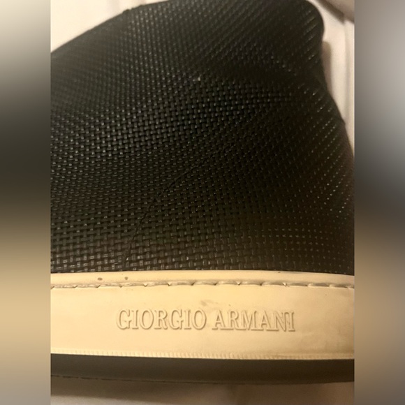 Giorgio Armani Black Pebbled Leather Ankle Boots. Worn once. 8 1/2. - Picture 9 of 11